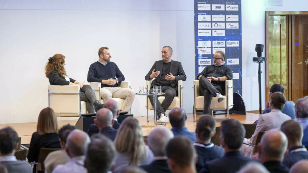 Stefanie Leimeister mit Patrick Buchholz, Jan Thoma und Alexander Fürer